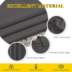 NICETOWN Bedroom Blackout 102 inch Curtains for Sliding Glass Door - Grommet Thermal Insulated Solid Luxury Window Treatments Sound Reducing for Living Room (W66 x L102, Grey, Set of 2)