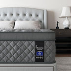 Twin Hybrid Mattress, 10 Inch Medium Mattress Euro Top for Back & Lumbar Support, Individual Pocket Spring Bed for Motion Isolation & Pressure Relief