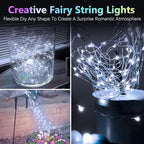 2 Pack 60 LED Christmas Fairy Lights Battery Operated with Timer, 20FT Waterproof Twinkle Lights Indoor Outdoor, String Lights for Bedroom, Wedding, DIY, Centerpiece, Christmas Decorations(Cool White)