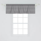 Ambesonne Aztec Window Valance, Pattern of Symmetric Tribal Inspired Streaks and Motifs in Greyscale Tones, Curtain Valance for Kitchen Bedroom Decor with Rod Pocket, 42" x 18", Pale Grey and Dimgray