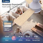 Amico Ceiling Fans with Lights, 42 inch Low Profile Ceiling Fan with Light and Remote Control, Flush Mount, Reversible, 3CCT, Dimmable, Noiseless, White Ceiling Fan for Bedroom, Indoor/Outdoor Use