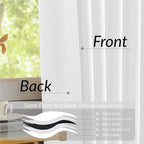 KangBang Pinch Pleated White Curtains Blackout 102 Inches Long-Pinch Pleat Linen Drapes 2 Panels Set for Living Room Dining with Hooks, Soft Elegant Window Treatments with Hooks,40Wx102L, Pure White
