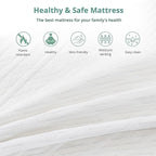 EGO White 8 Inch Short Queen Memory Foam RV Mattress, Cooling Gel Green Tea Mattress for RVs, Campers & Trailers, Bed in a Box, CertiPUR-US Certified, 60"×75", Medium Firm