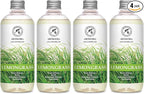 Lemongrass Diffuser Refill 68 Fl Oz (4x17Fl Oz) - Fresh & Long Lasting Fragrance - Refill Bottle with Natural Essential Lemongrass Oil - Best for Aromatherapy - Reed Diffuser Oil Refill for Home