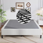 Full Box Spring, 9 Inch Metal Full Size Box Spring Only, Heavy Duty Metal Frame Mattress Foundation Support for 3000lbs, Easy Assembly, Noise Free, Non Slip