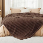Bedsure GentleSoft Fondue Fudge Fleece Blanket for Couch - Cozy Soft Blankets for Women, Cute Small Throws for Girls, 108x90 Inches