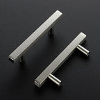 Ravinte 5 Pack Cabinet Handles 3 Inch Brushed Nickel Cabinet Pulls Square Hardware for Kitchen Cabinets - 5 Inch Total Length