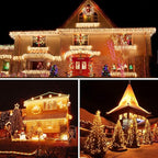 100FT 2000 LED Cluster Christmas Lights, Christmas Tree Lights Outdoor Indoor with 8 Modes & Timer & Remote, Firecrackers String Lights Waterproof for Garland Party Xmas Decorations, Warm White