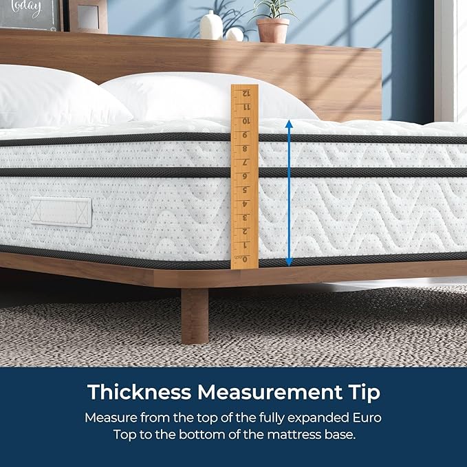Vesgantti California King Mattress, 10 Inch Hybrid Cal King Mattress in a Box with Memory Foam and Pocket Spring, Ergonomic Design & Pressure Relief, Medium Firm Feel, 72"*84"*10"