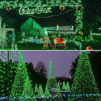 Connectable 240LED 88Ft 13Modes Christmas String Lights Indoor Outdoor | Extendable Green Wire Red & Green Christmas Tree Lights with Timer | Twinkle Fairy Light Plug in for Xmas Tree(Red & Green)