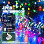 30 Pack Fairy Lights Battery Operated - 3 Speed Modes, 7Ft 20 LED String Twinkle Lights, Waterproof Copper Wire, Mini Firefly Light for Mason Jars Vases Christmas Decor, Multi-Colored