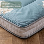 MAXYOYO Floral Printed Futon Mattress, Japanese Floor Mattress Quilted Bed Mattress, Extra Thick Folding Sleeping Pad Breathable Floor Lounger Guest Bed for Camping, Twin Size