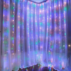 Dazzle Bright Window Curtain String Lights, 300 LED 9.8ft x 9.8ft Multicolor Fairy Lights with 8 Lighting Modes, Waterproof Lights for Bedroom Party Wedding Home Garden Wall Decor