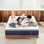 Coolvie Firm Twin Mattress for Adults in a Box, 12 Inch Twin Bed Mattress with Extra Lumbar & Shoulder Support, Hybrid Memory Foam & Pocket Spring for Pressure Relief, 100-Night Trial