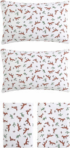 Eddie Bauer- King Sheet Set, Cotton Flannel Bedding Set, Brushed for Extra Softness, Cozy Home Décor (Fox Trail Orange, King)