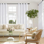 NICETOWN White Black Out Curtains 72 inch Long, Grommet Full Blackout Thermal Insualted Window Treatments for Bedroom, 2 Panels, W52 x L72