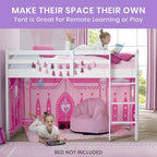 Disney Princess Loft Bed Tent - Curtain Set for Low Twin LoftBed (Bed Sold Separately) by Delta Children (Pack of 10)