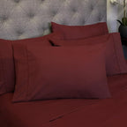Queen Sheets Burgundy - 6 Piece 1500 Supreme Collection Fine Brushed Microfiber Deep Pocket Queen Sheet Set Bedding - 2 Extra Pillow Cases, Great Value, Queen, Burgundy