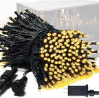 JMEXSUSS 250 LED Warm White Christmas Lights Outdoor Waterproof - 91.5ft Twinkle String Lights Indoor Plug in with 8 Modes for Bedroom Wedding Party Tree Garden Patio Decorations