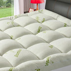 Premium Viscose Made from Bamboo RV King Size Mattress Topper for Back Pain, Quilted Fitted Extra Thick Mattress Pad,Pillow Top Mattress Cover with Deep Pocket Up to 21 Inches（72 * 80inch）