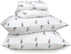 RUVANTI Flannel Sheets California King Size - 100% Cotton Brushed Cal King Bed Sheets Set - Deep Pockets 14 Inches - All Seasons Breathable & Extra Soft - Warm & Cozy, 4 Piece, Flurry Friends