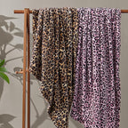 BEDELITE Pink Leopard Print Throw Blanket – Soft & Cozy Cheetah Blanket for Couch, Bed & Sofa, Lightweight Fleece Animal Print Decor, 50"x 60", Pink