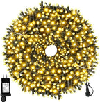 170FT 500 LED Christmas Lights Outdoor Indoor, Waterproof Christmas Tree Lights for Christmas Decorations with Timer, 8 Modes Memory Function (Warm White)