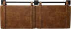 Nathan James Harlow Modern Wall Mount Hanging Headboard, King, Brown Faux Leather