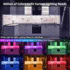 3 Pcs RGB Under Cabinet Lights Kit, Smart App and Remote Control Under Cabinet Lighting, Dimmable Under Counter Lights for Kitchen, Plug in LED Lights Bar for Cabinet, Counter, Workbench, Desk
