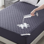 BEDLORE Waterproof Mattress Protector, Cal King Size Noiseless Mattress Pad with Deep Pocket 6"-18" Depth, Soft Breathable Bed Mattress Cover Washable for Home, Bedroom, Hotel (Navy Blue)