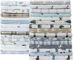 Eddie Bauer - Full Sheets, Cotton Flannel Bedding Set, Brushed For Extra Softness, Cozy Home Decor (Dog Friends White, Full)
