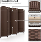 Sorbus 6 Panel Room Divider 6 ft. Tall - Privacy Screen, Extra Wide Double Hinged Panels, Mesh Hand-Woven Design, Partition Room Dividers and Folding Privacy Screens, Wall Divider for Room Separation