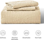 Love's cabin King Size Quilt Set Camel Bedspreads - Soft Bed Fall Lightweight Bedspread Comforter - Modern Style Coin Pattern Coverlet for All Season - 3 Pieces (1 Quilt, 2 Pillow Shams)
