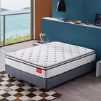Queen Mattress 11.4 Inch Pillow Top Pocket Spring Hybrid Mattress, Memory Foam Innerspring Firm Bed in a Bag
