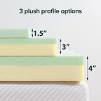 ZINUS 4 Inch Green Tea Memory Foam Mattress Topper, Pressure-Relieving Layers, CertiPUR-US Certified, Twin