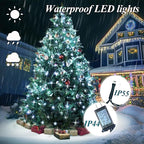 Christmas String Lights for Tree, Christmas Tree Lights 480 LEDs with Memory Function & 8 Lighting Modes, 9.84FT x 16 Lines Fairy Light with Remote & Timer for Christmas Tree Decorations - Cold White