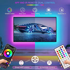 400ft Outdoor Led Strip Lights Waterproof, Trimmable Led Strip Lights Music Sync, RGB IP65 Waterproof Outside Led Lights Strip With Remote & App, Exterior Led Rope Light Waterproof For Pool Roof Yard