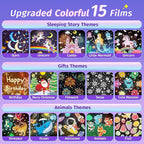 【GIFTS PACKAGE】Unicorn Gifts for Girls NightLight 15 Films+10 Music Soothing Sounds Machine Baby Night Light Projector, LED Star Lights for Ceiling Decor, Kawaii Unicorns Noise Machine for Girls Gifts