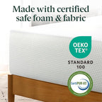 ZINUS 10 Inch Twin XL Green Tea Memory Foam Mattress [New Version], Fiberglass Free, Medium Firm Feel, Zoned Pressure Relief, Certified Safe Foams & Fabric, Mattress-in-a-Box