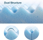 ZINUS 2 Inch Swirl Gel Cooling Memory Foam Mattress Topper, Smaller, More Convenient WonderBox Packaging, Cooling, Airflow Design, CertiPUR-US Certified, Full