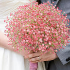 N&T NIETING Babys Breath Artificial Flowers Bulk, 15Pcs Fake Gypsophila Bouquet Flowers Real Touch Faux Babies Breath Arrangement for Wedding Floral Party Home Centerpieces Vase Decoration, Pink