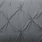 7 Piece Comforter Set Bed in a Bag Ombre Pintuck Design All Season Soft Down Alternative Bedding Comforter Set & Luxurious Matching Bed Sheets & Pillow Shams, Ombre Pintuck Gray, Queen