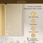 TETOTE 36 x 36 Inch Brushed Nickel Mirror Metal Framed Bathroom Mirror, Tempered Glass, Modern Farmhouse Wall Mounted Mirror for Decorative(Horizontal/Vertical)