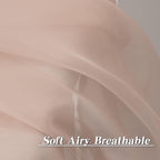 HUTO Blush Pink Sheer Curtains 54 inches Long for Bedroom Top Rod Pocket Sheer Window Panels Curtains for Nursery Living Room 52 by 54 Inch Length Set of 2 Panels