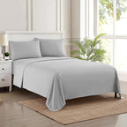 Full Size Sheet Sets - Breathable Luxury Sheets with Full Elastic & Secure Corner Straps Built In - 1800 Supreme Collection Extra Soft Deep Pocket Bedding, Sheet Set, EXTRA DEEP pocket - Full, Silver