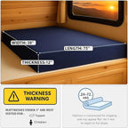 Foamma 12" x 39" x 75" Water Resistant Gel Memory Foam RV Bunk Mattress, Firm High Density Foam Base, Comfortable and Durable Polyester Cover, Truck, Camper, Travel Trailer, Made in USA!