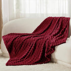 Bedsure GentleSoft Deep Red Twin Blanket for Bed - Cozy Soft Blankets for Women, Cute Large Throws for Girls, 66x90 Inches