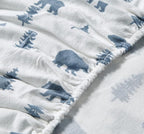 Eddie Bauer - Flannel Sheets King Size, Anti-Pilling & Wrinkle Resistant Cotton, Touchably Soft for All-Season Comfort - Bed Sheets with Matching Pillowcases & Fitted Sheet (Bears and Trees Blue)