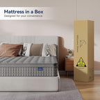 Vesgantti 12 Inch Multilayer Hybrid Cal King Mattress - Multiple Sizes & Styles Available, Ergonomic Design with Memory Foam and Pocket Spring, Medium Firm Feel, Grey