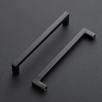 Ravinte 25 Pack Square Cabinet Pulls 7-1/2 Inch Black Kitchen Cabinet Handles Matte Black Kitchen Hardware for Drawer Pulls Drawer Handles Come with Screwdriver